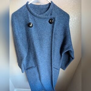 Blue wool coat